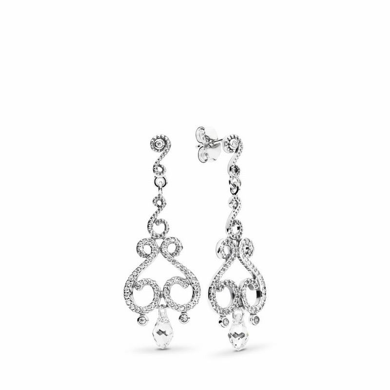 Pandora Swirling Chandeliers Drop Earrings Silver Egypt TF1764093
